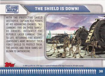 2008 Topps Star Wars: The Clone Wars #38 The Shield Is Down! Back