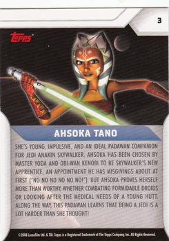 2008 Topps Star Wars: The Clone Wars #3 Ahsoka Tano Back