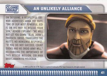 2008 Topps Star Wars: The Clone Wars #41 An Unlikely Alliance Back