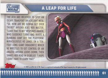 2008 Topps Star Wars: The Clone Wars #61 A Leap for Life Back