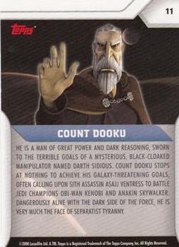 2008 Topps Star Wars: The Clone Wars #11 Count Dooku Back