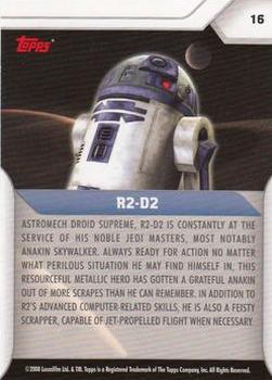 2008 Topps Star Wars: The Clone Wars #16 R2-D2 Back