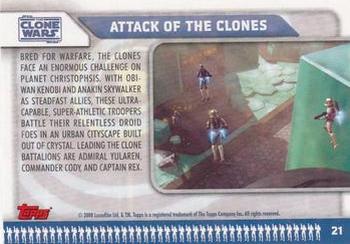 2008 Topps Star Wars: The Clone Wars #21 Attack of the Clones Back