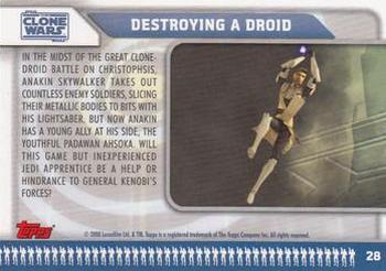 2008 Topps Star Wars: The Clone Wars #28 Destroying a Droid Back