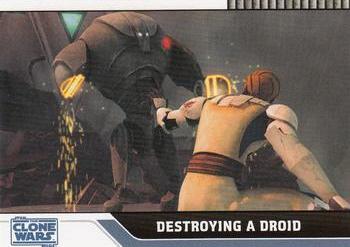 2008 Topps Star Wars: The Clone Wars #28 Destroying a Droid Front