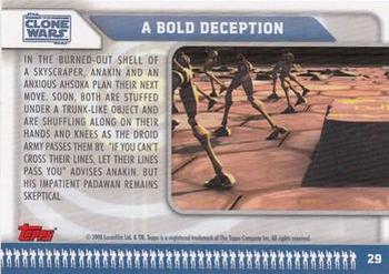 2008 Topps Star Wars: The Clone Wars #29 A Bold Deception Back