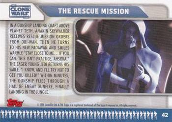 2008 Topps Star Wars: The Clone Wars #42 The Rescue Mission Back
