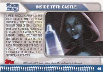 2008 Topps Star Wars: The Clone Wars #46 Inside Teth Castle Back