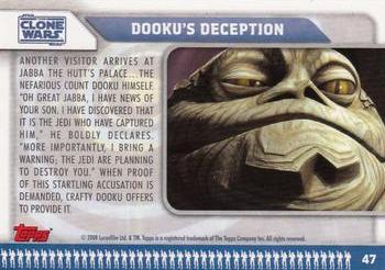 2008 Topps Star Wars: The Clone Wars #47 Dooku's Deception Back