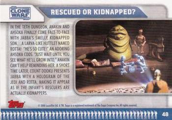 2008 Topps Star Wars: The Clone Wars #48 Rescued or Kidnapped? Back