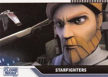 2008 Topps Star Wars: The Clone Wars #54 Starfighters Front