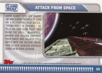 2008 Topps Star Wars: The Clone Wars #55 Attack from Space Back