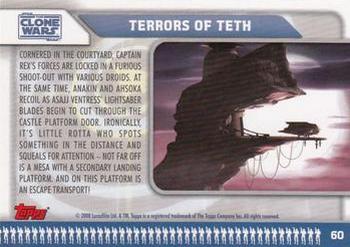 2008 Topps Star Wars: The Clone Wars #60 Terrors of Teth Back