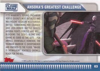2008 Topps Star Wars: The Clone Wars #63 Ahsoka's Greatest Challenge Back