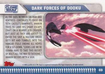 2008 Topps Star Wars: The Clone Wars #69 Dark Forces of Dooku Back