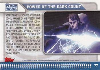 2008 Topps Star Wars: The Clone Wars #77 Power of the Dark Count Back