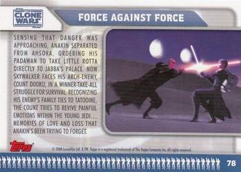 2008 Topps Star Wars: The Clone Wars #78 Force against Force Back