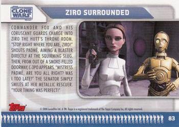 2008 Topps Star Wars: The Clone Wars #83 Ziro Surrounded Back