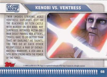 2008 Topps Star Wars: The Clone Wars #68 Kenobi vs. Ventress Back