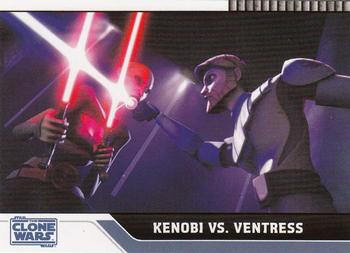 2008 Topps Star Wars: The Clone Wars #68 Kenobi vs. Ventress Front