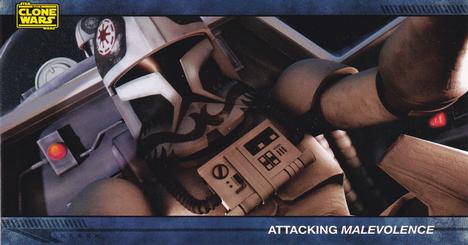 2009 Topps Widevision Star Wars: The Clone Wars #11 Attacking Malevolence Front