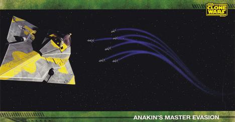 2009 Topps Widevision Star Wars: The Clone Wars #22 Anakin's Master Evasion Front