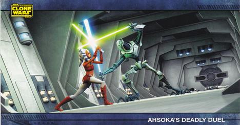 2009 Topps Widevision Star Wars: The Clone Wars #26 Ahsoka's Deadly Duel Front