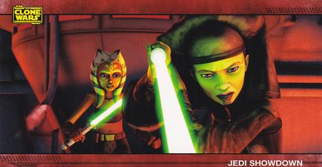 2009 Topps Widevision Star Wars: The Clone Wars #33 Jedi Showdown Front
