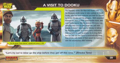 2009 Topps Widevision Star Wars: The Clone Wars #39 A Visit to Dooku Back
