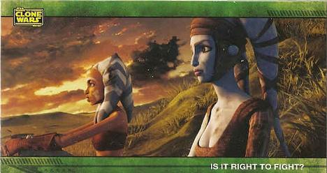 2009 Topps Widevision Star Wars: The Clone Wars #46 Is It Right to Fight? Front