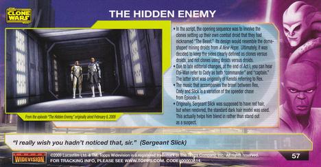 2009 Topps Widevision Star Wars: The Clone Wars #57 The Hidden Enemy Back