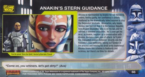 2009 Topps Widevision Star Wars: The Clone Wars #66 Anakin's Stern Guidance Back