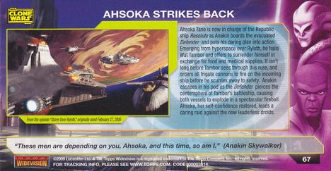 2009 Topps Widevision Star Wars: The Clone Wars #67 Ahsoka Strikes Back Back