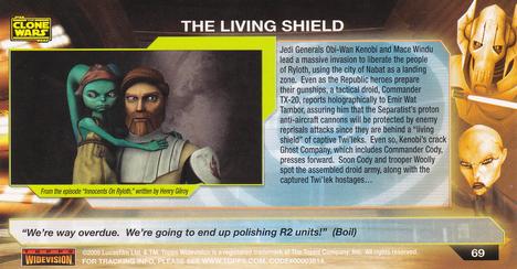 2009 Topps Widevision Star Wars: The Clone Wars #69 The Living Shield Back