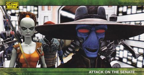 2009 Topps Widevision Star Wars: The Clone Wars #76 Attack on the Senate Front