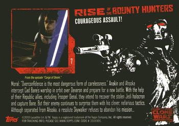 2010 Topps Star Wars: The Clone Wars: Rise of the Bounty Hunters #7 Courageous Assault! Back