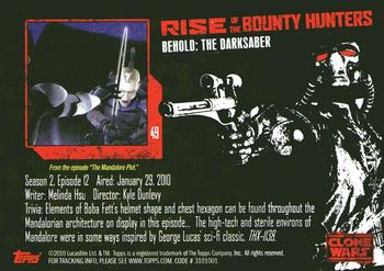 2010 Topps Star Wars: The Clone Wars: Rise of the Bounty Hunters #49 Behold: The Darksaber Back