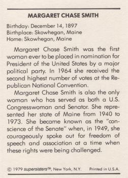 1979 Supersisters #4 Margaret Chase Smith Back