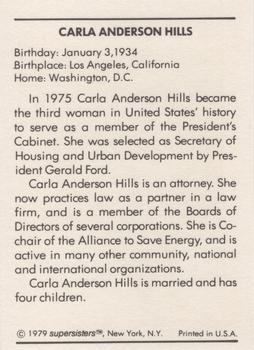 1979 Supersisters #14 Carla Anderson Hills Back