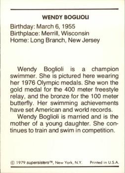 1979 Supersisters #17 Wendy Boglioli Back