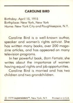 1979 Supersisters #26 Caroline Bird Back