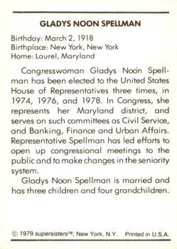1979 Supersisters #33 Gladys Noon Spellman Back
