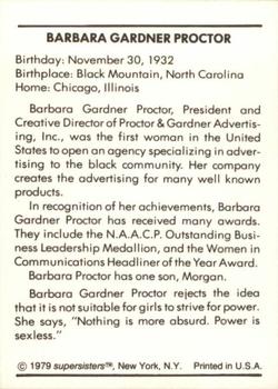 1979 Supersisters #41 Barbara Gardner Proctor Back