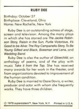 1979 Supersisters #43 Ruby Dee Back