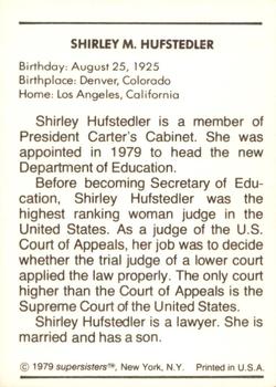1979 Supersisters #49 Shirley M. Hufstedler Back