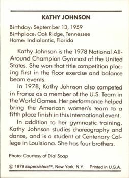 1979 Supersisters #50 Kathy Johnson Back