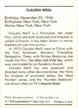 1979 Supersisters #51 Claudia Weill Back