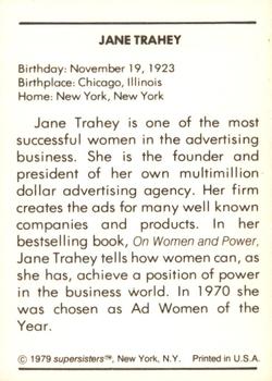 1979 Supersisters #56 Jane Trahey Back