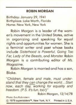 1979 Supersisters #62 Robin Morgan Back
