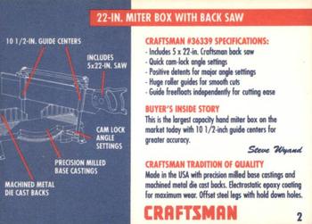 1992 Craftsman #2 Miter Box with Back Saw Back